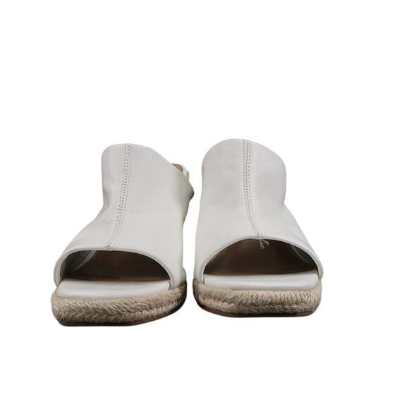 Steve Madden Shoes Womens 8.5 Sandals Wedge Slide Espadrille Leather White Urge - Picture 3 of 15